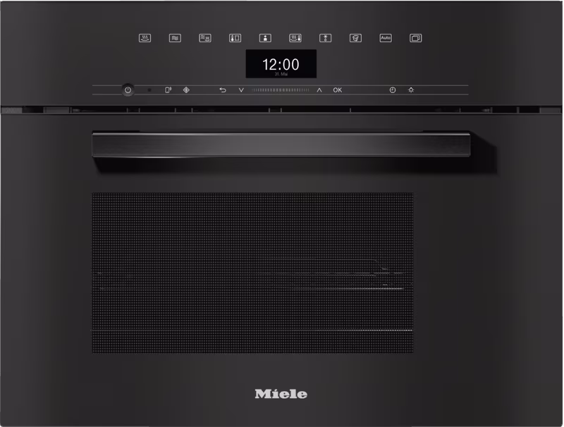 Miele DGM 7440 Steam Oven with Microwave, Obsidian black