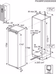 AEG NAB7N181EC Fully Integrated Upright No Frost Freezer - Fixed Hinge