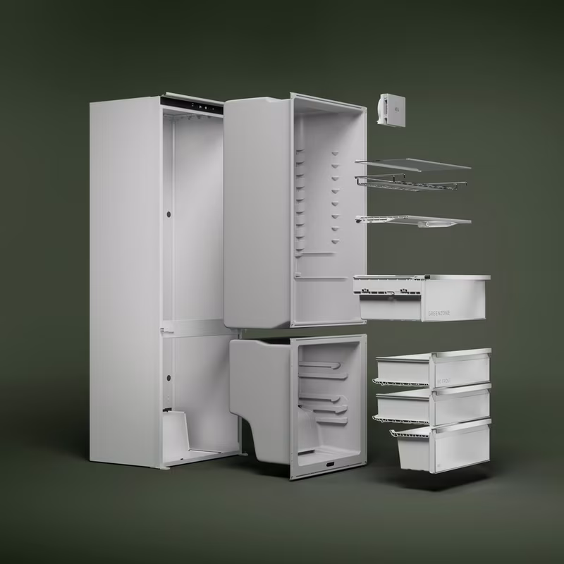 AEG NSC7T185ES 54.6cm 50/50 Built In Frost Free Fridge Freezer