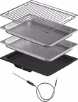ASKO OCS64BSH 45cm Built-in Compact Oven with steam function - Black Steel,