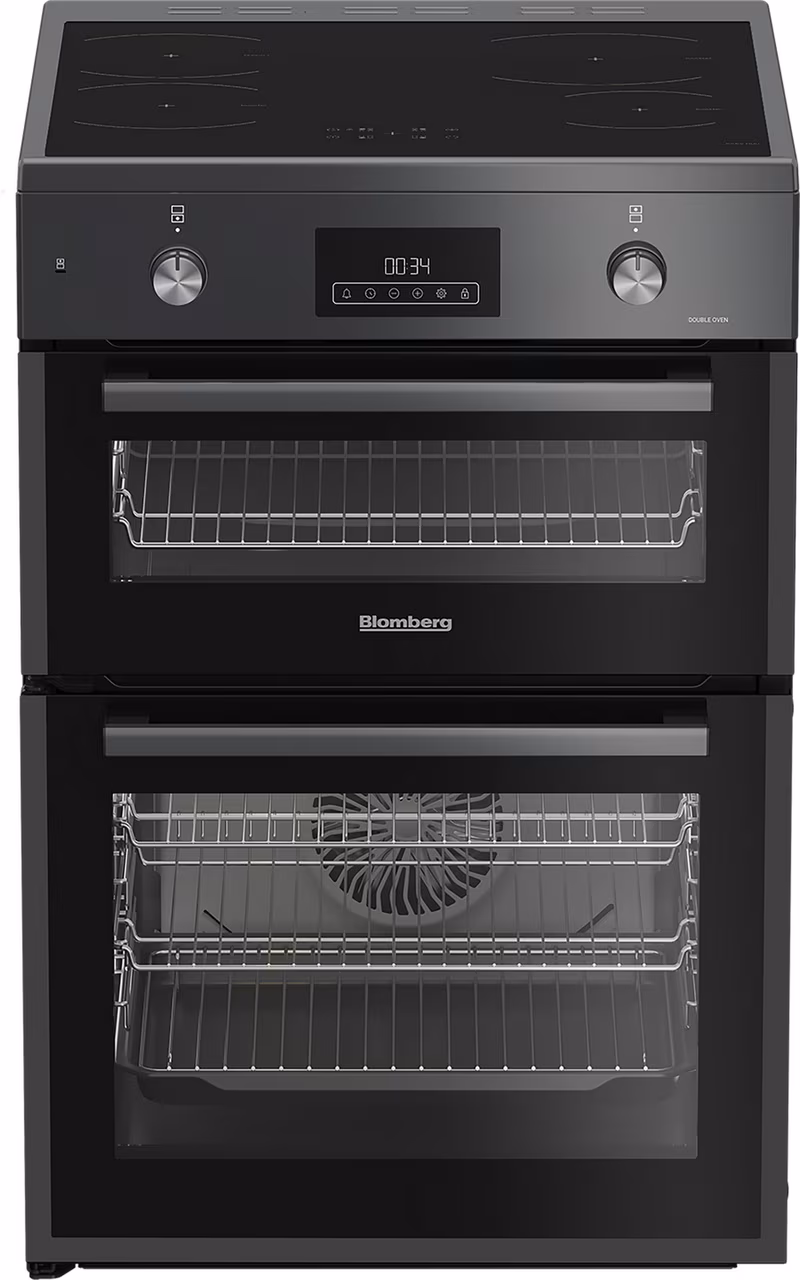 Blomberg HIRN651N 60cm Double Oven Electric Cooker with Induction Hob - Anthracite