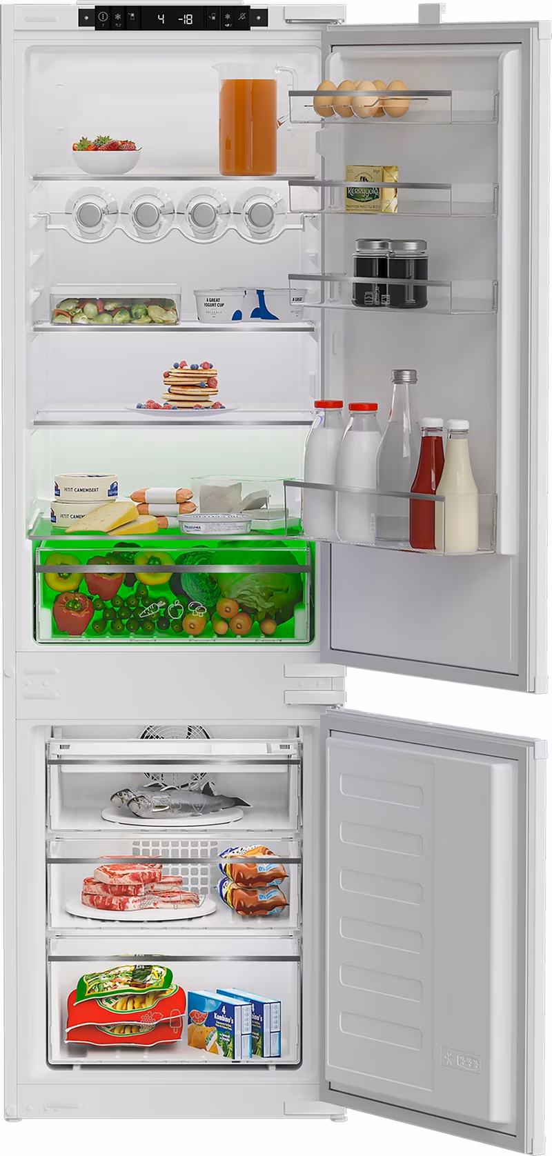 Blomberg KNE4554EVI VitaminCare+ 54cm 70/30 Integrated Frost Free Fridge Freezer