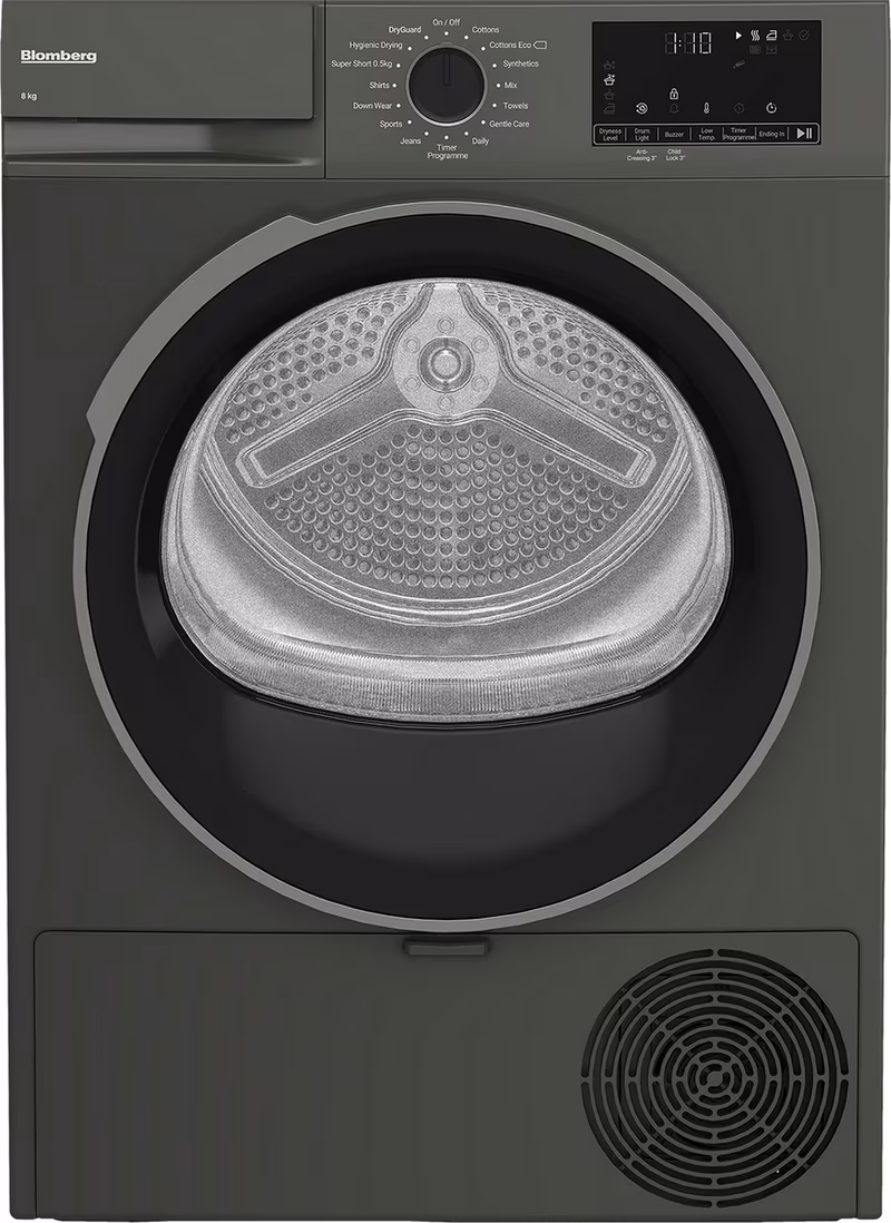 Blomberg LTA18321G 8kg Heat Pump Tumble Dryer - Graphite