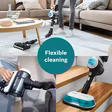 Bosch BCS71HYGGB Cordless 2 in 1 Vacuum and Mop, Unlimited 7 Aqua, White