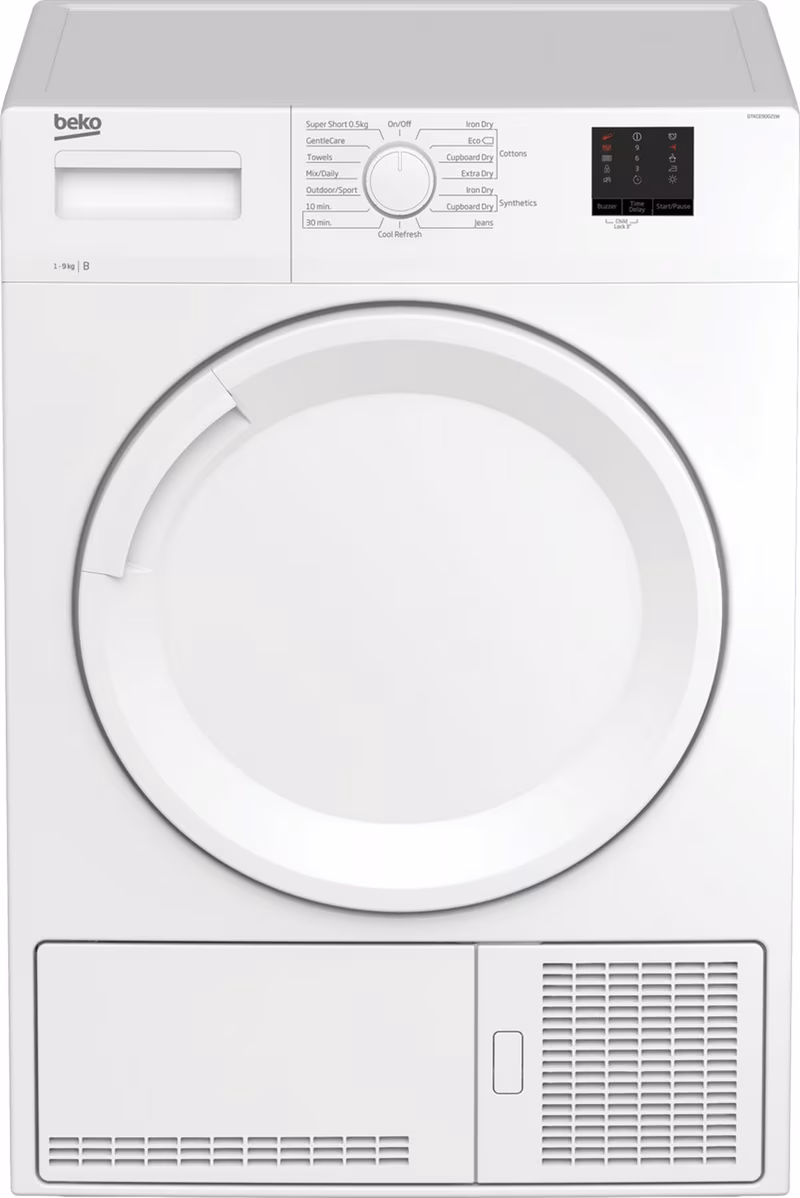 Beko DTKCE90021W 9kg Condenser Tumble Dryer with Sensor Programmes - White