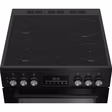 Beko EDC6731K 60cm Double Oven Electric Cooker with Vitroceramic Hob - Black