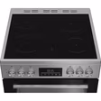 Beko EDC6731S 60cm Double Oven Electric Cooker with Vitroceramic Hob - Silver