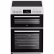 Beko EDC6731W 60cm Double Oven Electric Cooker with Vitroceramic Hob - White