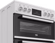 Beko EDG6231W 60cm Double Oven Gas Cooker with Gas Hob - White