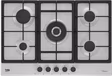 Beko HIAW75225SXE 75cm Gas Hob with Front Knob Controls - Stainless Steel 