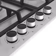 Beko HIAW75225SXE 75cm Gas Hob with Front Knob Controls - Stainless Steel 