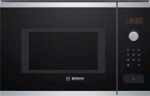 Bosch BFL553MS0B Series 4, Built-in microwave oven, 59 x 38 cm, Stainless steel