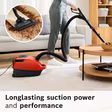 Bosch BGL6PET1GB Series 6, Bagged vacuum cleaner, ProAnimal, Red