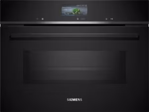 Siemens CM776G1B1B iQ700, Built-in compact oven with microwave function, 60 x 45 cm, Black