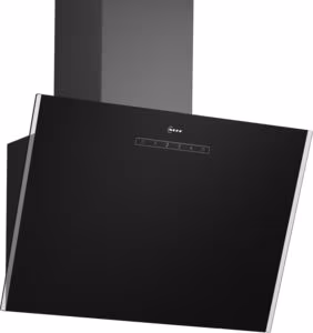 NEFF D63IDK1S0B N 30, Wall-mounted cooker hood, 60 cm, clear glass black printed, Black