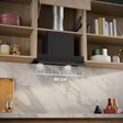 NEFF D68XET2S0B N 90, Integrated Design Hood, 60 cm, clear glass black printed, Matt black