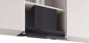 Bosch DBB67DP60B Series 6, Integrated Design Hood, 60 cm, clear glass black printed, Matt black