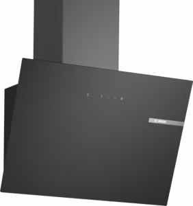 Bosch DWK65DK60B Series 2, Wall-mounted cooker hood, 60 cm, clear glass black printed, Black