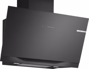 Bosch DWK91LT60B Series 8, Wall-mounted cooker hood, 90 cm, clear glass black printed, Black