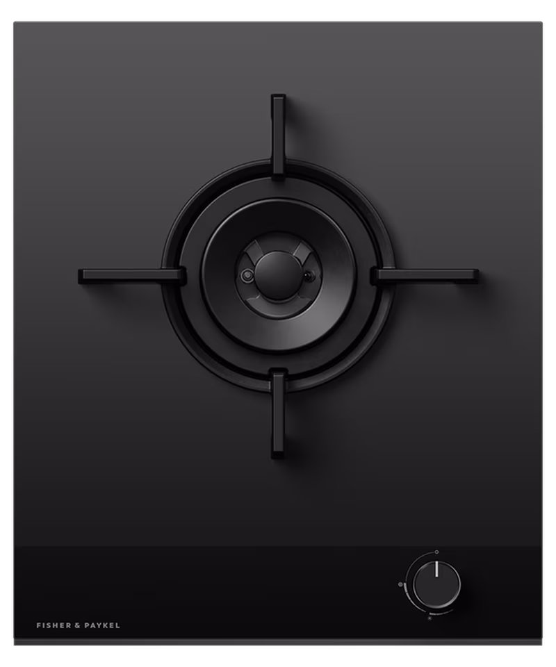 Fisher & Paykel CG451DNGGB4 45cm 1 Burner Gas Hob - Black Glass