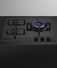 Fisher & Paykel CG603DNGGB4 60cm 3 Burner Gas Hob - Black Glass