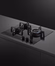 Fisher & Paykel CG603DNGGB4 60cm 3 Burner Gas Hob - Black Glass