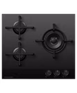 Fisher & Paykel CG603DNGGB4 60cm 3 Burner Gas Hob - Black Glass