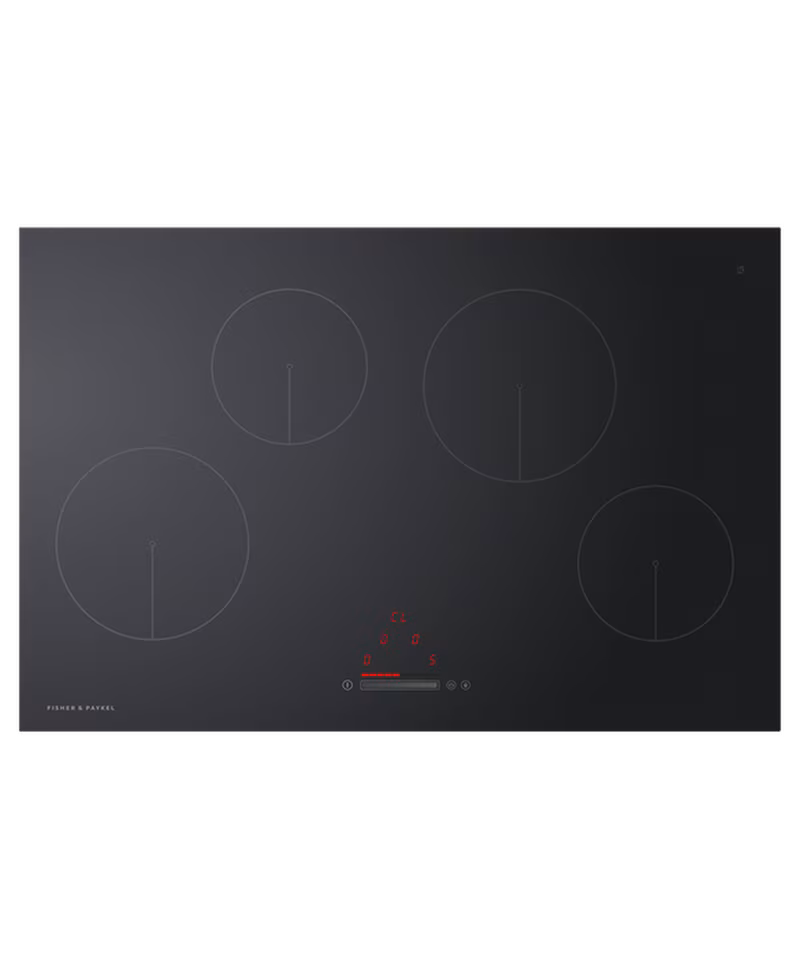 Fisher & Paykel CI804CTB1 80cm 4 Zone Induction Hob - Black Glass
