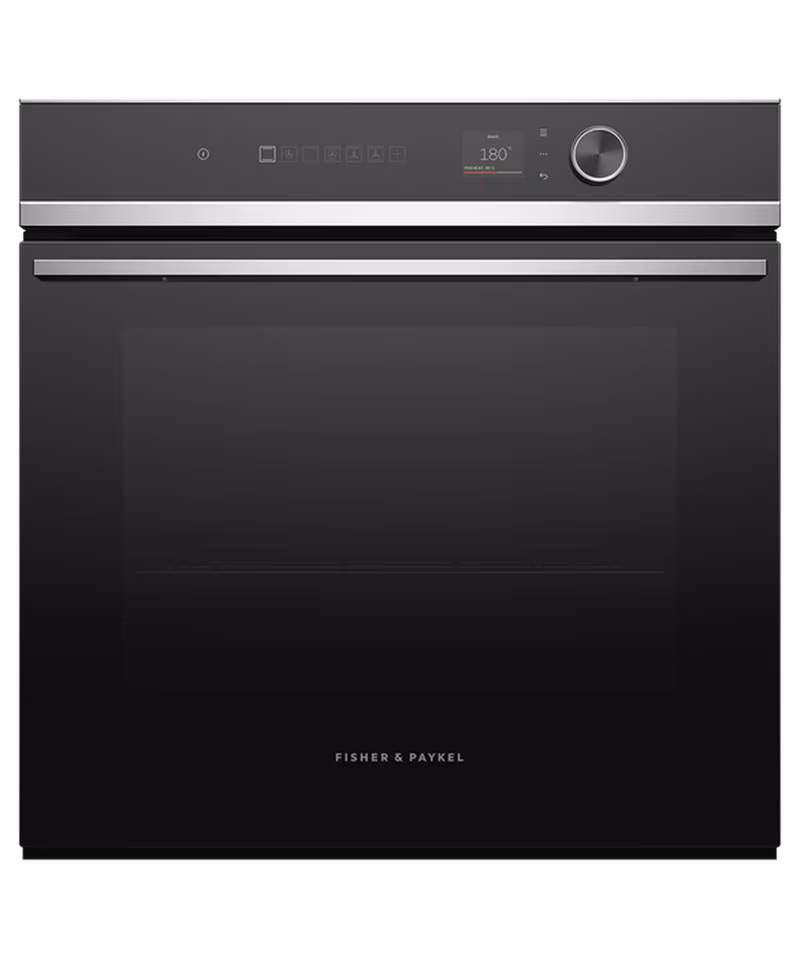 Fisher & Paykel OB60SD9PLX1 Wifi Connected Built In Electric Single Oven with Pyrolytic Cleaning - Black / Stainless Steel