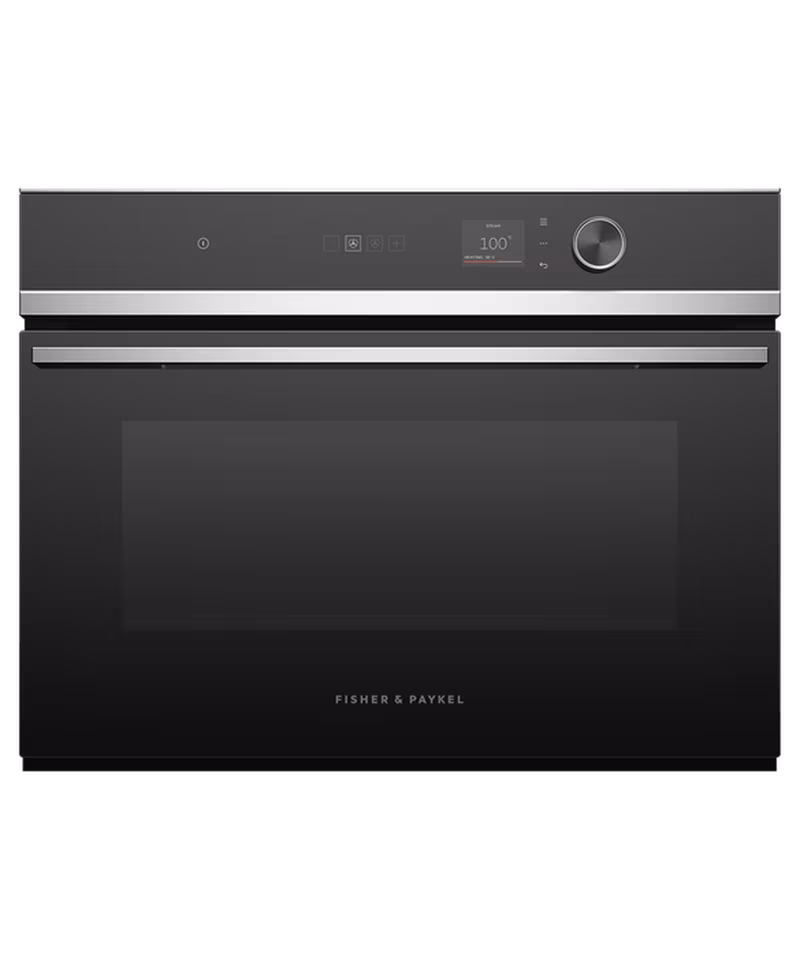 Fisher & Paykel OS60NDLX1 Built In Compact Steam Oven - Black / Stainless Steel