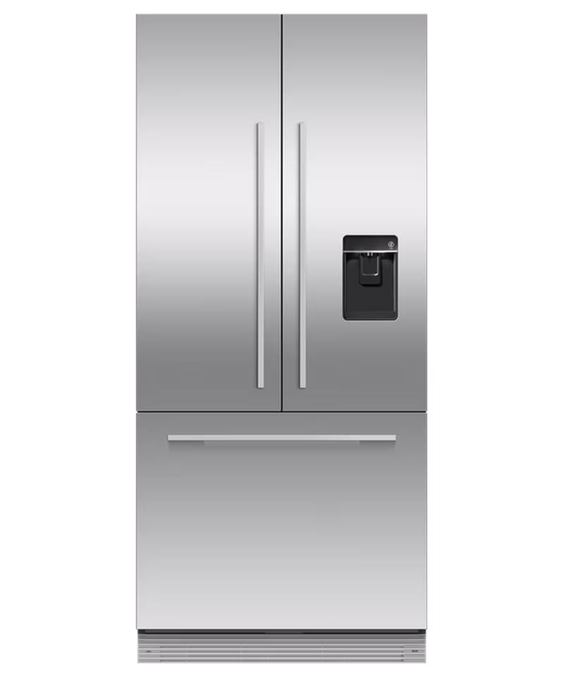 Fisher & Paykel RS80AU3 Integrated French Door Fridge Freezer Plumbed With Ice Maker
