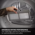 Haier HD90-D357U1G-UK 9kg Heat Pump Tumble Dryer - Graphite