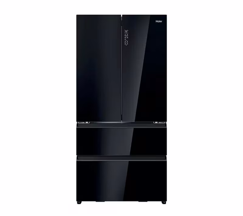 Haier HFR79F19DFGB  No Frost Multi-Door Fridge Freezer - Glass Inox Look