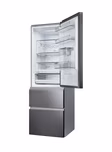Haier HTW5618EWMP 59.5cm 60/40 Frost Free Fridge Freezer - Dark Inox