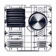Haier XF 6B2M3BX-80 Dishwasher - Silver - 16 Place Settings
