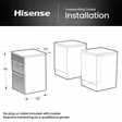 Hisense HDCEC5C10B 50cm Double Oven Electric Cooker with Ceramic Hob - Black