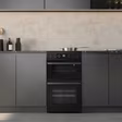 Hisense HDCEC5C10B 50cm Double Oven Electric Cooker with Ceramic Hob - Black