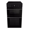 Hisense HDCEC5C10B 50cm Double Oven Electric Cooker with Ceramic Hob - Black