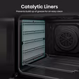 Hisense HDCEC5C10B 50cm Double Oven Electric Cooker with Ceramic Hob - Black