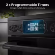 Hisense HDCEC5C10B 50cm Double Oven Electric Cooker with Ceramic Hob - Black