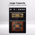 Hisense HDE3211BBUK 60cm Double Oven Electric Cooker with Ceramic Hob - Black