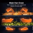 Hisense HDE3211BBUK 60cm Double Oven Electric Cooker with Ceramic Hob - Black