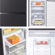 Hisense RB327N4BBE 55cm 50/50 Total No Frost Fridge Freezer - Black Steel