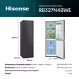 Hisense RB327N4BBE 55cm 50/50 Total No Frost Fridge Freezer - Black Steel