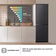 Hisense RB327N4BBE 55cm 50/50 Total No Frost Fridge Freezer - Black Steel