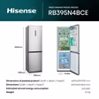 Hisense RB395N4BCE 60/40 Total No Frost Fridge Freezer - Stainless Steel 