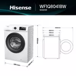Hisense WF1Q8041BW 8kg 1400 Spin, Steam Washing Machine - White