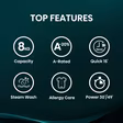 Hisense WF1Q8041BW 8kg 1400 Spin, Steam Washing Machine - White