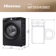 Hisense WF3S1043BB3 10.5kg 1400 Spin Steam Washing Machine - Black