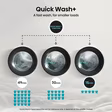 Hisense WF3S1043BB3 10.5kg 1400 Spin Steam Washing Machine - Black